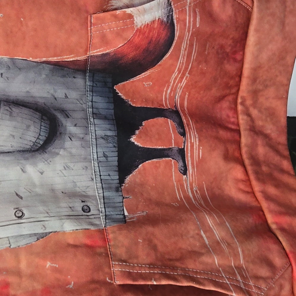 Fox Graphic Hoodie - Red - Picture 7 of 11